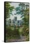 Wells Cathedral, from Tor Hill-Alfred Robert Quinton-Framed Stretched Canvas