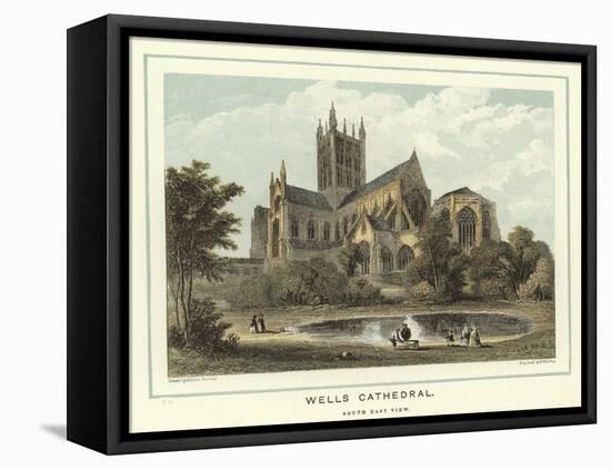 Wells Cathedral, South East View-Hablot Knight Browne-Framed Stretched Canvas