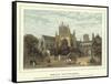 Wells Cathedral-Hablot Knight Browne-Framed Stretched Canvas