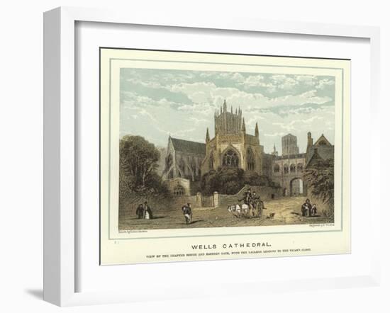 Wells Cathedral-Hablot Knight Browne-Framed Giclee Print