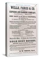 Wells Fargo and Co. Advertisement of 1856-null-Stretched Canvas