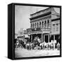 Wells, Fargo and Co.'s Express Office, C Street, Virginia City, Nevada, from 'Gems of California…-null-Framed Stretched Canvas