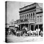 Wells, Fargo and Co.'s Express Office, C Street, Virginia City, Nevada, from 'Gems of California…-null-Stretched Canvas