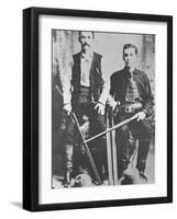 Wells Fargo Stagecoach Messengers Armed with Shotguns and Winchester Repeating Rifles-null-Framed Photographic Print