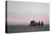 Wells Fargo Stagecoach on a Modern Publicity Run on the Western Plains-null-Stretched Canvas