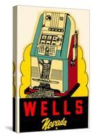 Wells, Nevada Decal, Slot Machine-null-Stretched Canvas