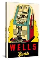 Wells, Nevada Decal, Slot Machine-null-Stretched Canvas