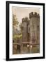 Wells, Somerset: the Bishop's Palace Gatehouse and Drawbridge-null-Framed Art Print