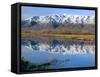 Wellsville Mountains Reflected in Little Bear River in Early Spring, Cache Valley, Utah, USA-Scott T. Smith-Framed Stretched Canvas