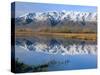 Wellsville Mountains Reflected in Little Bear River in Early Spring, Cache Valley, Utah, USA-Scott T. Smith-Stretched Canvas