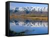 Wellsville Mountains Reflected in Little Bear River in Early Spring, Cache Valley, Utah, USA-Scott T. Smith-Framed Stretched Canvas