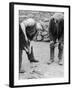 Welsh Blacksmith at Work Filing a Horse's Hoof on a Farm in Carnarvonshire-null-Framed Photographic Print