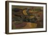 Welsh Landscape with Roads-Graham Sutherland-Framed Giclee Print