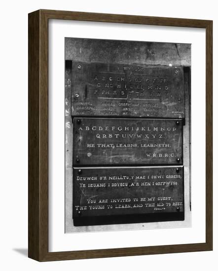 Welsh Language Plaque-null-Framed Photographic Print