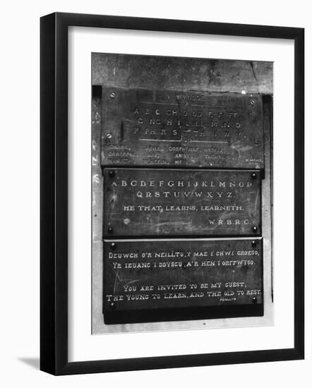 Welsh Language Plaque-null-Framed Photographic Print