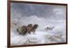 Welsh Ponies in the Snow-James Howie Carse-Framed Premium Giclee Print