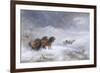 Welsh Ponies in the Snow-James Howie Carse-Framed Giclee Print