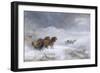 Welsh Ponies in the Snow-James Howie Carse-Framed Premium Giclee Print