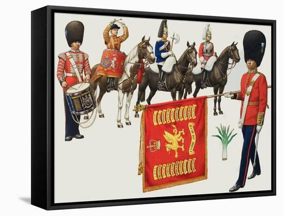 Welsh Regiments-Pat Nicolle-Framed Stretched Canvas