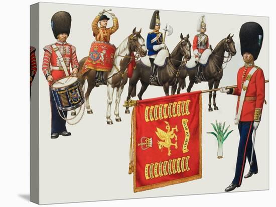 Welsh Regiments-Pat Nicolle-Stretched Canvas