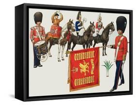Welsh Regiments-Pat Nicolle-Framed Stretched Canvas
