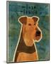 Welsh Terrier-John W^ Golden-Mounted Art Print