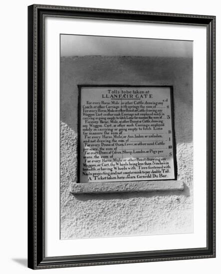 Welsh Toll Notice-null-Framed Photographic Print