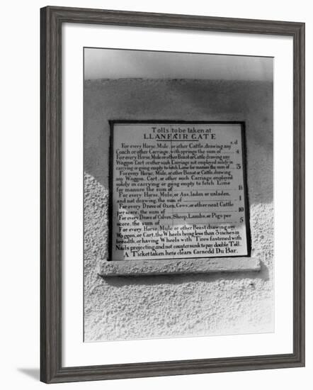 Welsh Toll Notice-null-Framed Photographic Print