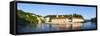 Weltenburg Abbey and the River Danube, Lower Bavaria, Bavaria, Germany-Doug Pearson-Framed Stretched Canvas