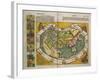 Weltkarte mit den Erdteilen Europa, Asien und Afrika. Aus: Liber Chronicarum-Hartmann Schedel-Framed Giclee Print