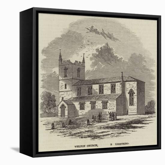 Welton Church, Struck by Lightning-null-Framed Stretched Canvas
