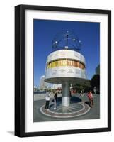 Weltzeituhr at Alexanderplatz in Berlin, Germany, Europe-Hans Peter Merten-Framed Photographic Print