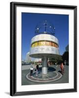 Weltzeituhr at Alexanderplatz in Berlin, Germany, Europe-Hans Peter Merten-Framed Photographic Print