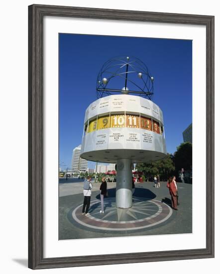 Weltzeituhr at Alexanderplatz in Berlin, Germany, Europe-Hans Peter Merten-Framed Photographic Print