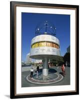 Weltzeituhr at Alexanderplatz in Berlin, Germany, Europe-Hans Peter Merten-Framed Photographic Print