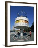 Weltzeituhr at Alexanderplatz in Berlin, Germany, Europe-Hans Peter Merten-Framed Photographic Print