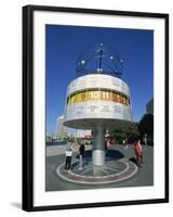 Weltzeituhr at Alexanderplatz in Berlin, Germany, Europe-Hans Peter Merten-Framed Photographic Print