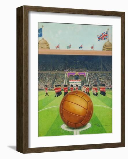 Wembley Stadium on Big Match Day-English School-Framed Giclee Print