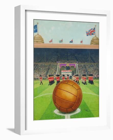 Wembley Stadium on Big Match Day-English School-Framed Giclee Print
