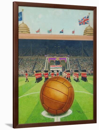 Wembley Stadium on Big Match Day-English School-Framed Giclee Print