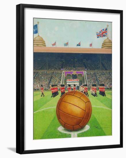 Wembley Stadium on Big Match Day-English School-Framed Giclee Print