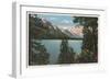 Wenatchee, WA - View of Lake Wenatchee-Lantern Press-Framed Art Print