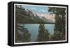 Wenatchee, WA - View of Lake Wenatchee-Lantern Press-Framed Stretched Canvas