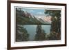 Wenatchee, WA - View of Lake Wenatchee-Lantern Press-Framed Art Print