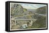 Wenatchee, WA - View of the Chelan River Bridge-Lantern Press-Framed Stretched Canvas