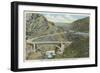 Wenatchee, WA - View of the Chelan River Bridge-Lantern Press-Framed Art Print