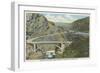 Wenatchee, WA - View of the Chelan River Bridge-Lantern Press-Framed Art Print