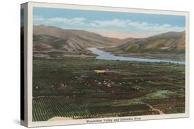 Wenatchee, WA - View of Valley & Columbia River-Lantern Press-Stretched Canvas