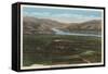 Wenatchee, WA - View of Valley & Columbia River-Lantern Press-Framed Stretched Canvas