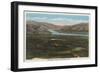 Wenatchee, WA - View of Valley & Columbia River-Lantern Press-Framed Art Print